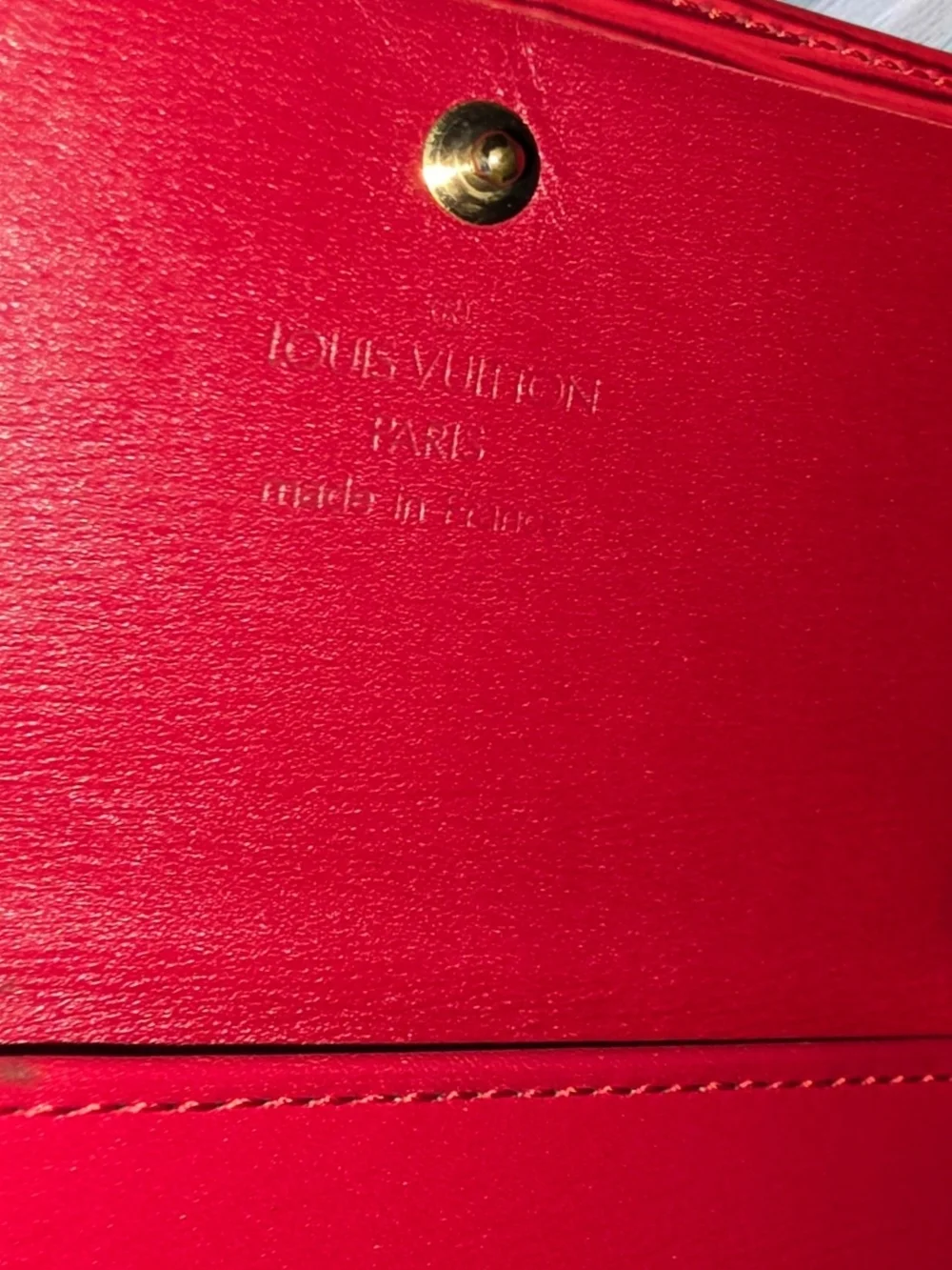 Louis Vuitton Red Epi Leather Compact Wallet